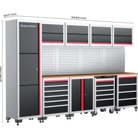 Műhelyszekrény rendszer 15 részes