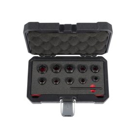   Sérült csavar leszedő készlet 3/8" 9-19mm 10 részes