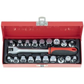 Olajleeresztő csavar kulcs készlet 3/8" 20 részes